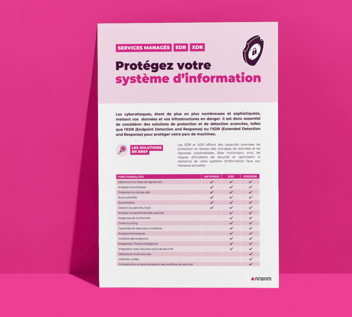 Fiche produit - ANSAM - Services managés