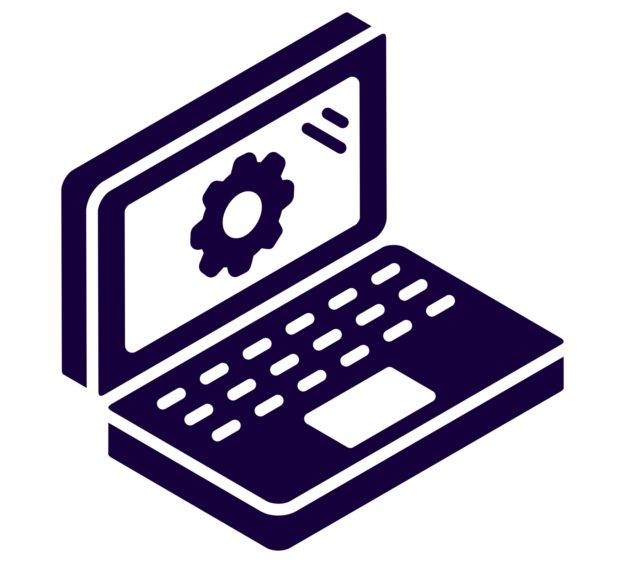 Pictogramme ordinateur - rouage